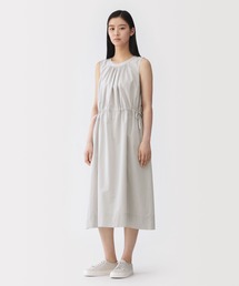MUJI Labo（ムジラボ）の「〔MUJI Labo〕婦人　和紙混高密度ポプリン　ノースリーブギャザーワンピース（ワンピース）」