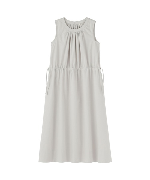MUJI Labo（ムジラボ）の「〔MUJI Labo〕婦人　和紙混高密度ポプリン　ノースリーブギャザーワンピース（ワンピース・レディース・ライトグレー/ブラック/グレー・S/M/L/XL）」の13枚目の写真