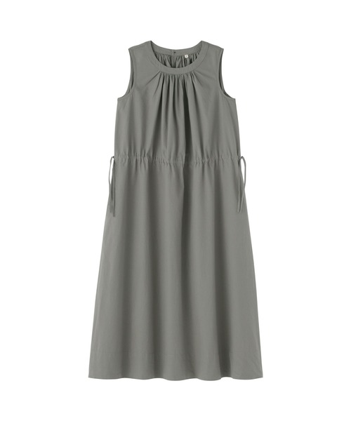 MUJI Labo（ムジラボ）の「〔MUJI Labo〕婦人　和紙混高密度ポプリン　ノースリーブギャザーワンピース（ワンピース・レディース・ライトグレー/ブラック/グレー・S/M/L/XL）」の16枚目の写真