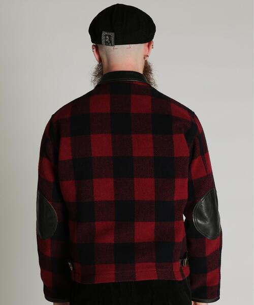 Schott(ショット)の「Schott/ショット/BUFFALO LEATHER COMBINATION JKT/バッファロー レザー コンビ ジャケット(ブルゾン・メンズ・レッド/ベージュ・L/M/2XL/XL)」の5枚目の写真