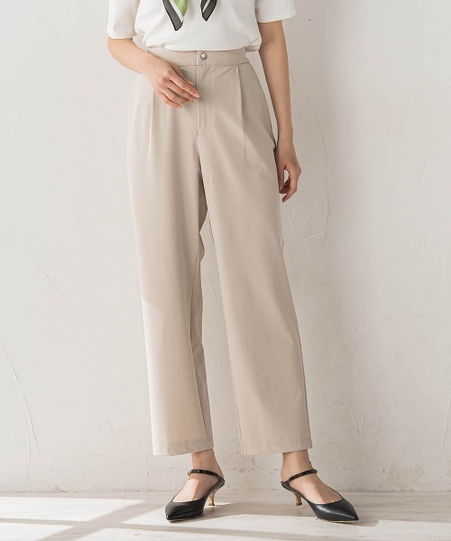 Droite lautreamont（ドロワットロートレアモン）の「CICA配合サークルストレッチテーパードパンツ（その他パンツ・レディース・ネイビー/ベージュ/ブラック・S/M）」の2枚目の写真