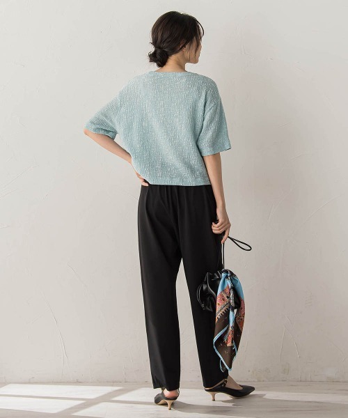 Droite lautreamont（ドロワットロートレアモン）の「CICA配合サークルストレッチテーパードパンツ（その他パンツ・レディース・ネイビー/ベージュ/ブラック・S/M）」の9枚目の写真