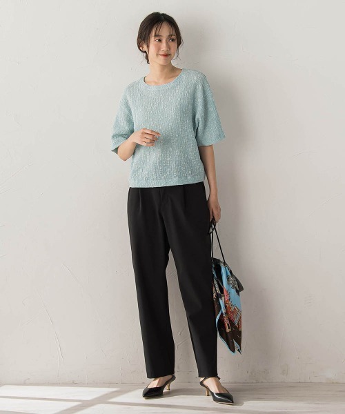Droite lautreamont（ドロワットロートレアモン）の「CICA配合サークルストレッチテーパードパンツ（その他パンツ・レディース・ネイビー/ベージュ/ブラック・S/M）」の7枚目の写真