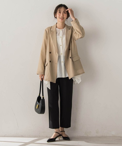 Droite lautreamont（ドロワットロートレアモン）の「CICA配合サークルストレッチテーパードパンツ（その他パンツ・レディース・ネイビー/ベージュ/ブラック・S/M）」の12枚目の写真