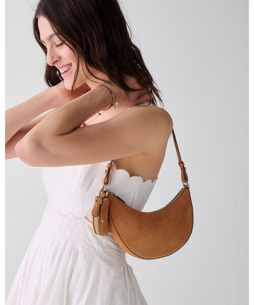 kate spade new york(ケイトスペード ニューヨーク)の「ケーエスデュオ スエード ミニ ショルダー バッグ(ショルダーバッグ・レディース・ブラウン・ONESIZE)」の1枚目の写真