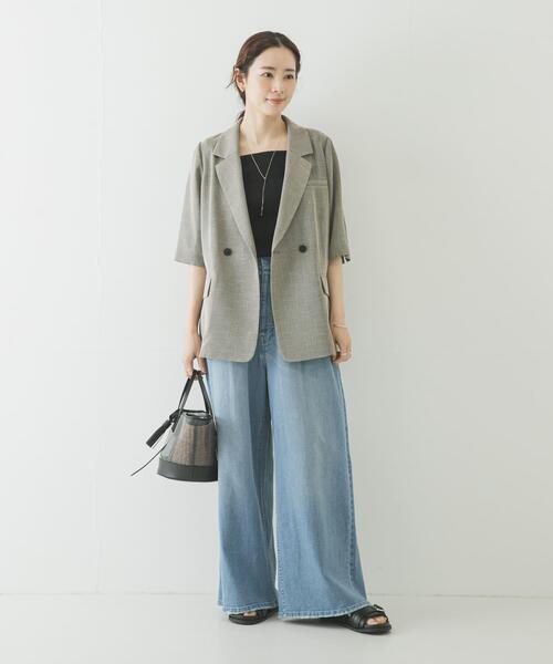 URBAN RESEARCH(アーバンリサーチ)の「5分袖リブカットソー(Tシャツ/カットソー・レディース・ブラック/オフホワイト/キャメル・FREE)」の16枚目の写真