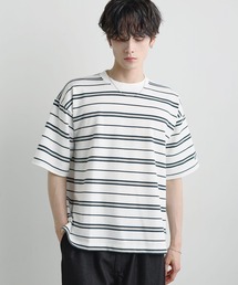 DISCUS（ディスカス）の「【COOLMAX/ドライ機能】DISCUS レトロボーダーBOXT（Tシャツ/カットソー）」