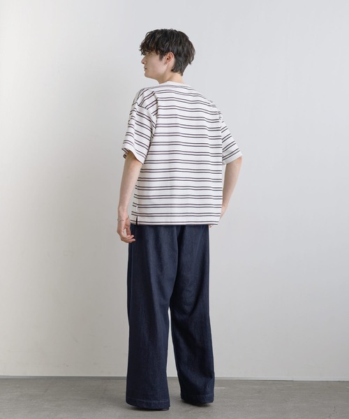 DISCUS(ディスカス)の「【COOLMAX/ドライ機能】DISCUS/レトロボーダーBOXT(Tシャツ/カットソー・メンズ・ダークグリーン/ホワイト/ホワイト系/グレイッシュベージュ・XL/M/L)」の22枚目の写真