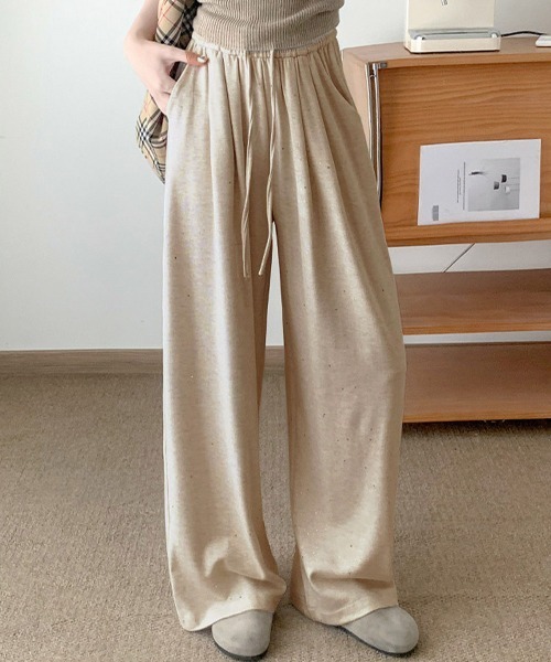 Miniministore(ミニミニストア)の「キラキララメスウェットパンツハイウエスト(その他パンツ・レディース・ダークグレー/ベージュ/ライトグレー/ブラック・FREE)」の16枚目の写真