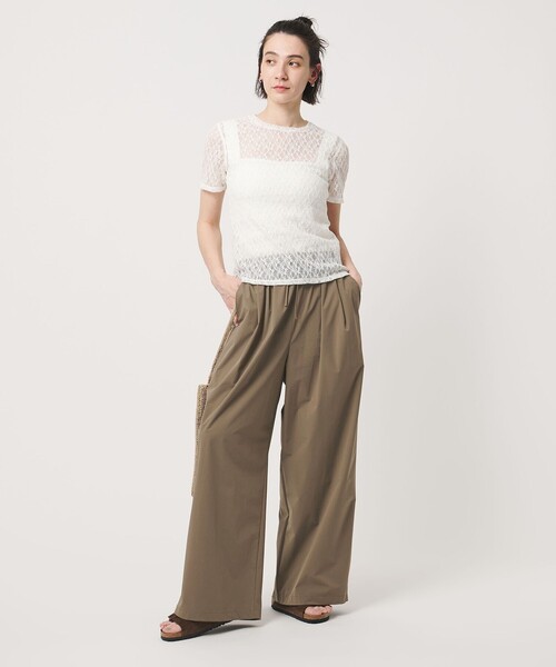 BEAUTY&YOUTH UNITED ARROWS(ビューティーアンドユースユナイテッドアローズ)の「360°MASTER ICE ワイド イージーパンツ UVカット 接触冷感 防シワ はっ水 ウォッシャブル(その他パンツ・レディース・ブラック/モカ/ダークブラウン・XS/S/M)」の6枚目の写真