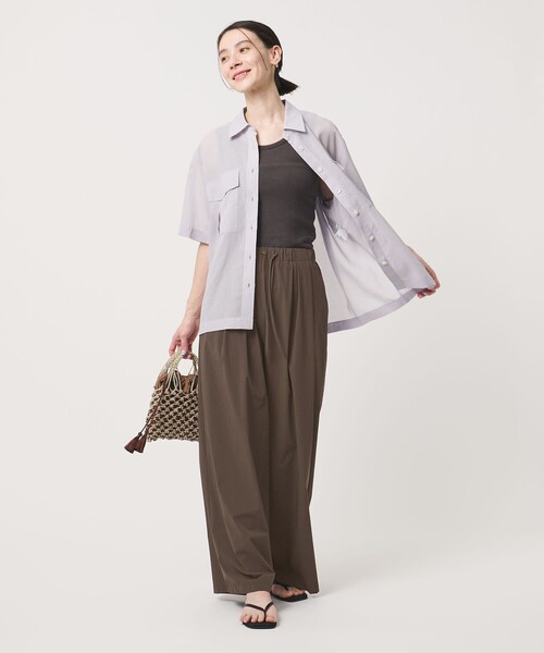 BEAUTY&YOUTH UNITED ARROWS(ビューティーアンドユースユナイテッドアローズ)の「360°MASTER ICE ワイド イージーパンツ UVカット 接触冷感 防シワ はっ水 ウォッシャブル(その他パンツ・レディース・ブラック/モカ/ダークブラウン・XS/S/M)」の11枚目の写真