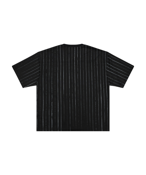 DAUSPICE(ディーオスピス)の「BB STRIPE FOOTBALL JERSEY Black(Tシャツ/カットソー・レディース・ブラック・MEDIUM/LARGE)」の3枚目の写真