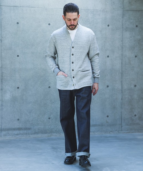 MR.OLIVE（ミスターオリーブ）の「CLASSIC AZUMA FLEECE / HERITAGE CARDIGAN /M263124（シャツ/ブラウス・メンズ・グレー/ブラック・MEDIUM/LARGE）」の4枚目の写真