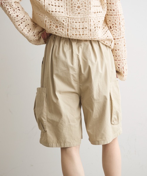 Crisp(クリスプ)の「side pocket half pants / サイドポケットハーフパンツ(その他パンツ・レディース・ブラック/アイボリー・FREE)」の15枚目の写真