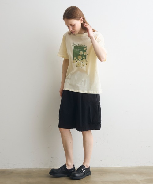Crisp(クリスプ)の「side pocket half pants / サイドポケットハーフパンツ(その他パンツ・レディース・ブラック/アイボリー・FREE)」の8枚目の写真