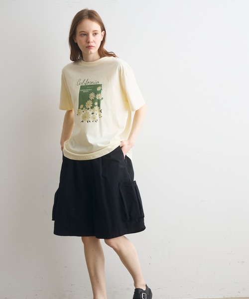 Crisp(クリスプ)の「side pocket half pants / サイドポケットハーフパンツ(その他パンツ・レディース・ブラック/アイボリー・FREE)」の13枚目の写真