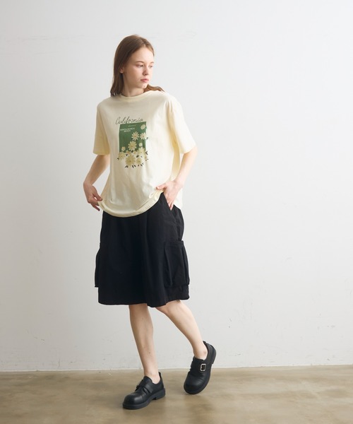 Crisp(クリスプ)の「side pocket half pants / サイドポケットハーフパンツ(その他パンツ・レディース・ブラック/アイボリー・FREE)」の10枚目の写真