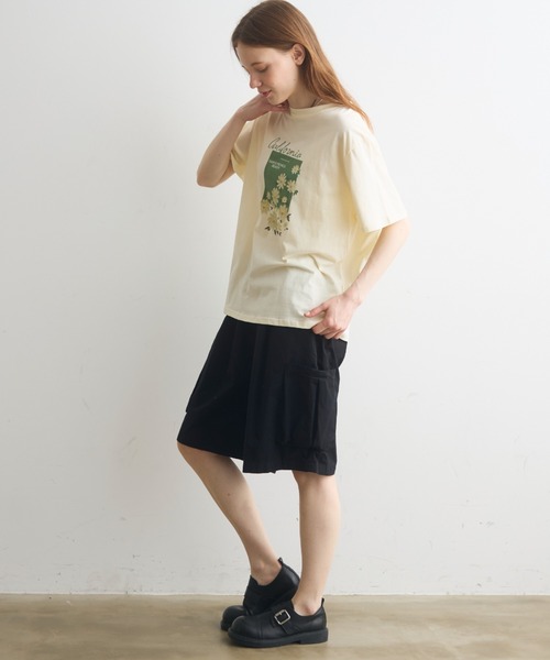Crisp(クリスプ)の「side pocket half pants / サイドポケットハーフパンツ(その他パンツ・レディース・ブラック/アイボリー・FREE)」の9枚目の写真