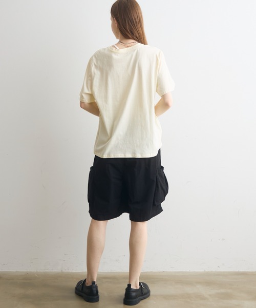 Crisp(クリスプ)の「side pocket half pants / サイドポケットハーフパンツ(その他パンツ・レディース・ブラック/アイボリー・FREE)」の11枚目の写真