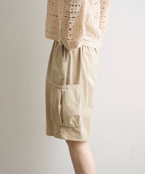 Crisp(クリスプ)の「side pocket half pants / サイドポケットハーフパンツ(その他パンツ・レディース・ブラック/アイボリー・FREE)」の17枚目の写真