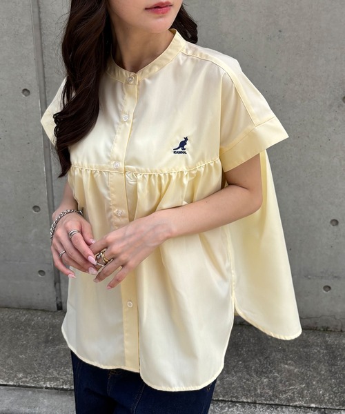 セール】【KANGOL/カンゴール】別注 ワンポイント刺繍 ギャザー