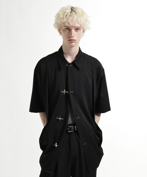 HARE(ハレ)の「ファイヤーマンバックルロングシャツ(HARE)(シャツ/ブラウス・メンズ・ベージュ/ブラック・FREE)」の10枚目の写真