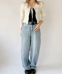 【 New market 】 ステッチライン デニム パンツ