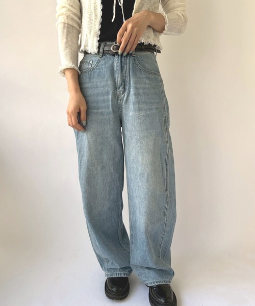 Port(ポート)の「【 New market 】 ステッチライン デニム パンツ(デニムパンツ・レディース・インディゴブルー・S/M)」の6枚目の写真