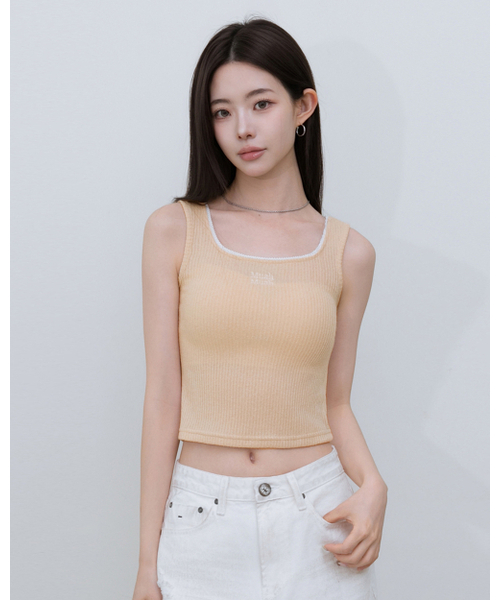 muahmuah（ムーアムーア）の「レース スクエアネック ノースリーブ [4色]（Tシャツ/カットソー・レディース・ベージュ/ホワイト・FREE）」の14枚目の写真