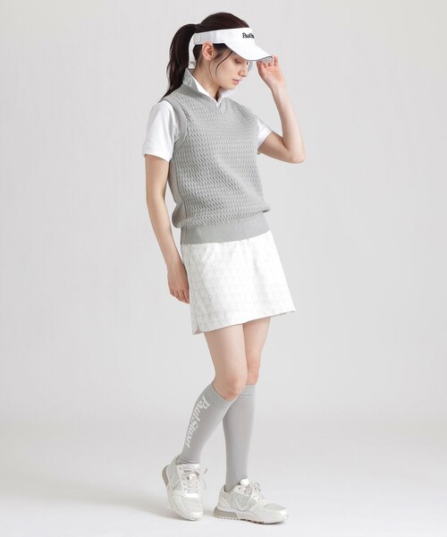 Paul Stuart(ポールスチュアート)の「【GOLF Women’s】ケーブルニットベスト(ベスト・メンズ・ネイビー/グレー・L/M)」の3枚目の写真