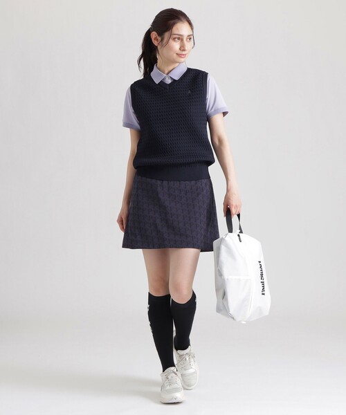 Paul Stuart(ポールスチュアート)の「【GOLF Women’s】ケーブルニットベスト(ベスト・メンズ・ネイビー/グレー・L/M)」の5枚目の写真