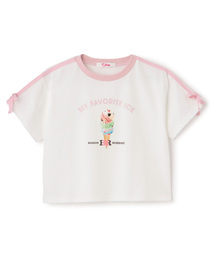 PINK-latte | 【サーティワン】【接触冷感】袖ラインリボン半袖Tシャツ(Tシャツ/カットソー)