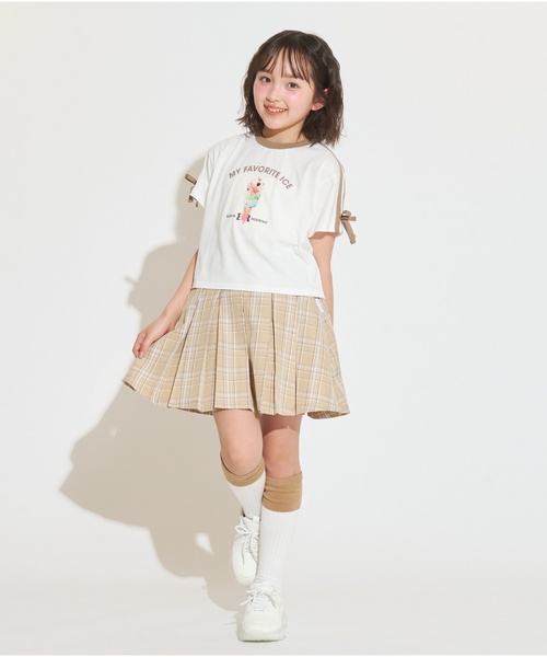 PINK-latte(ピンクラテ)の「【サーティワン】【接触冷感】袖ラインリボン半袖Tシャツ(Tシャツ/カットソー・キッズ・ピンク/ミント/モカ・160cm/150cm/140cm/130cm/120cm)」の11枚目の写真
