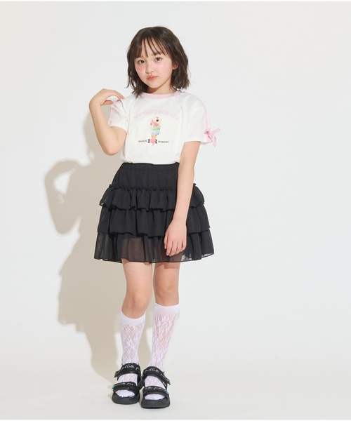 PINK-latte(ピンクラテ)の「【サーティワン】【接触冷感】袖ラインリボン半袖Tシャツ(Tシャツ/カットソー・キッズ・ピンク/ミント/モカ・160cm/150cm/140cm/130cm/120cm)」の15枚目の写真