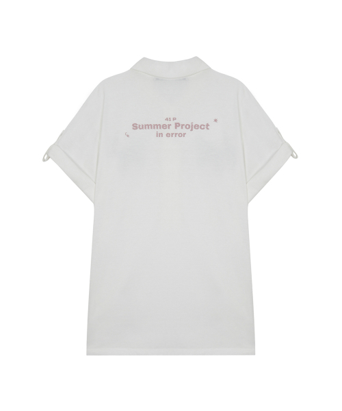 41PRAY(サイルプレイ)の「Horse Summer Polo Shirt / White(Tシャツ/カットソー・レディース・ホワイト・OS)」の4枚目の写真