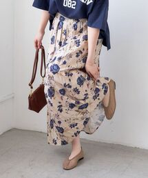 《WEB限定》ボタニカルフラワースカート