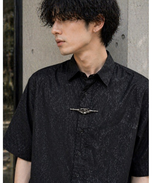 Bling Leads(ブリングリーズ)の「【Bls】 【ZM】【Bling Leads】フックデザイン チャイナドレスシャツ(シャツ/ブラウス・メンズ・ホワイト/ブラック・MEDIUM/LARGE)」の4枚目の写真