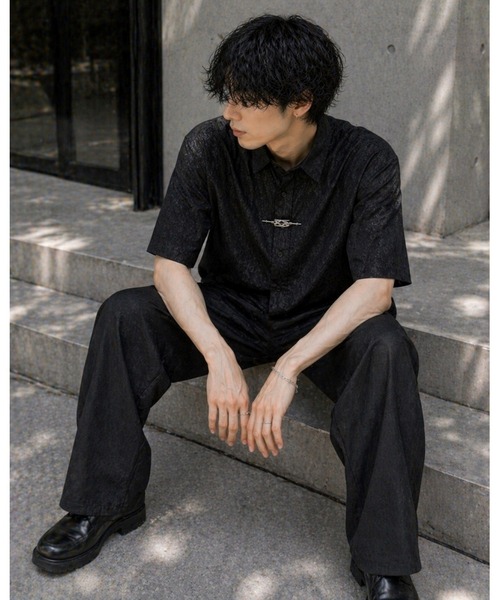 Bling Leads(ブリングリーズ)の「【Bls】 【ZM】【Bling Leads】フックデザイン チャイナドレスシャツ(シャツ/ブラウス・メンズ・ホワイト/ブラック・MEDIUM/LARGE)」の7枚目の写真