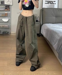 ウエストドローコード ワイドカーゴパンツ