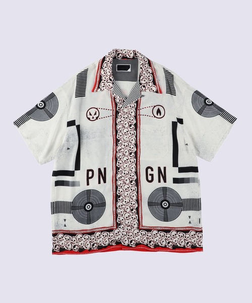 PHINGERIN(フィンガリン)の「【PHINGERIN】SUMMER SHIRT SKULL(シャツ/ブラウス・メンズ・ホワイト・M/L)」の1枚目の写真