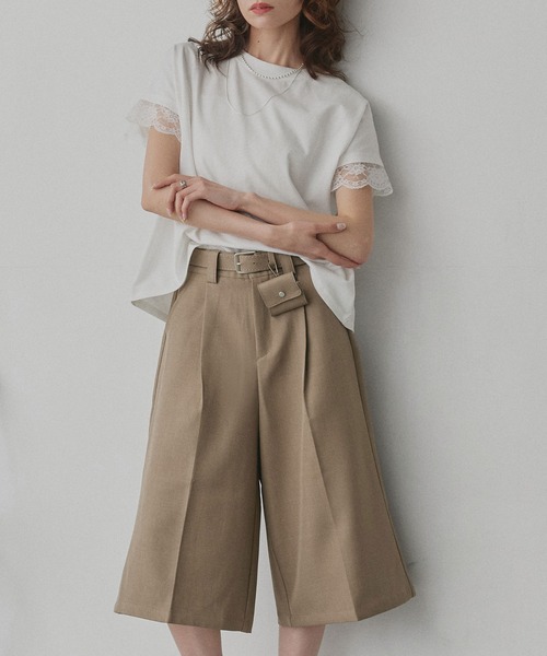 ad thie(アドティエ)の「レース スリーブドルマン Tシャツ(Tシャツ/カットソー・レディース・オフホワイト/ブラック・FREE)」の22枚目の写真