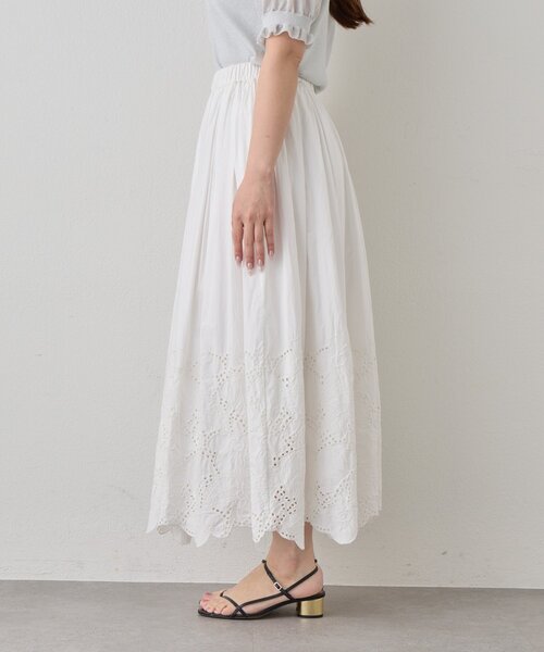 La boutique BonBon（ラブティックボンボン）の「【ウエスト調節可能・セット着用可能・大人っぽカジュアル】カットワークレーススカート（スカート・レディース・ブラック/ホワイト・FREE/PM）」の19枚目の写真