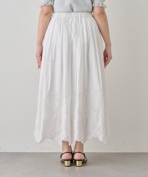La boutique BonBon（ラブティックボンボン）の「【ウエスト調節可能・セット着用可能・大人っぽカジュアル】カットワークレーススカート（スカート・レディース・ブラック/ホワイト・FREE/PM）」の20枚目の写真
