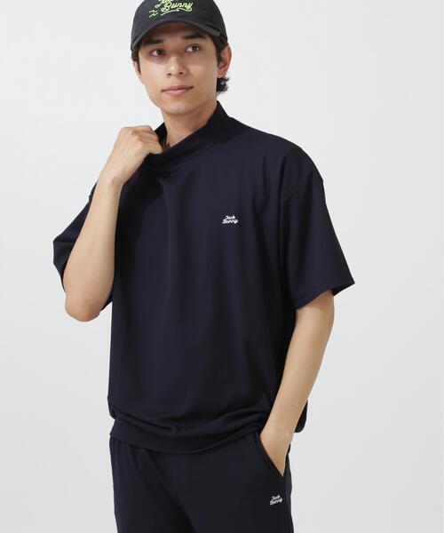 Jack Bunny!!（ジャックバニー）の「【Jack Bunny!!】RAYBLOCKドライワッフル半袖モックネックカットソー（Tシャツ/カットソー・メンズ・ネイビー/カーキ・LARGE/X-LARGE/MEDIUM）」の2枚目の写真