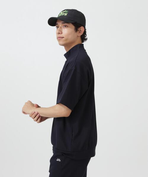 Jack Bunny!!（ジャックバニー）の「【Jack Bunny!!】RAYBLOCKドライワッフル半袖モックネックカットソー（Tシャツ/カットソー・メンズ・ネイビー/カーキ・LARGE/X-LARGE/MEDIUM）」の5枚目の写真