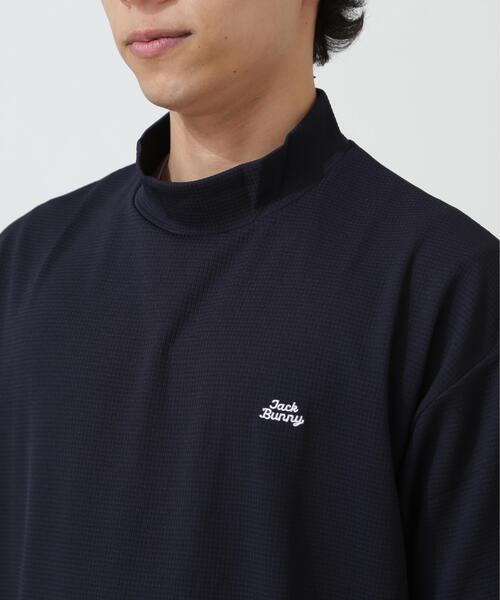 Jack Bunny!!（ジャックバニー）の「【Jack Bunny!!】RAYBLOCKドライワッフル半袖モックネックカットソー（Tシャツ/カットソー・メンズ・ネイビー/カーキ・LARGE/X-LARGE/MEDIUM）」の7枚目の写真
