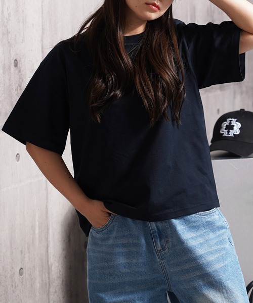 Laufer(ロイファー)の「【Laufer】6.5ozコンパクトコーマ糸 クロップド ボックス クルーネックTシャツ / 6.5oz Cropped Crew Neck Tee(Tシャツ/カットソー・メンズ・ネイビー/グレー系/ブラック/ダークグレー/オフホワイト/グレイッシュベージュ・M/S/L/XL)」の11枚目の写真