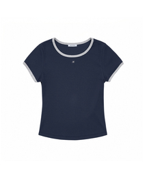 WベーシックリンガーTシャツ (3色)