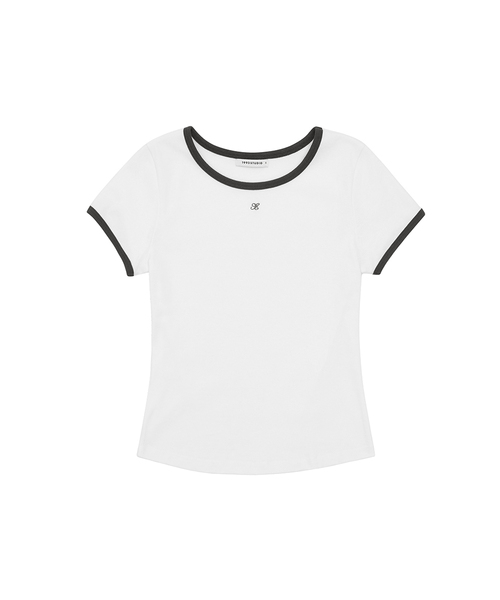 1993STUDIO(1993スタジオ)の「WベーシックリンガーTシャツ (3色)(Tシャツ/カットソー・レディース・ネイビー/グレー/アイボリー・MEDIUM/LARGE/SMALL)」の1枚目の写真