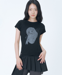 Miseki SEOUL（ミセキソウル）の「Hannah fairy raglan short sleeve BLACK（Tシャツ/カットソー）」